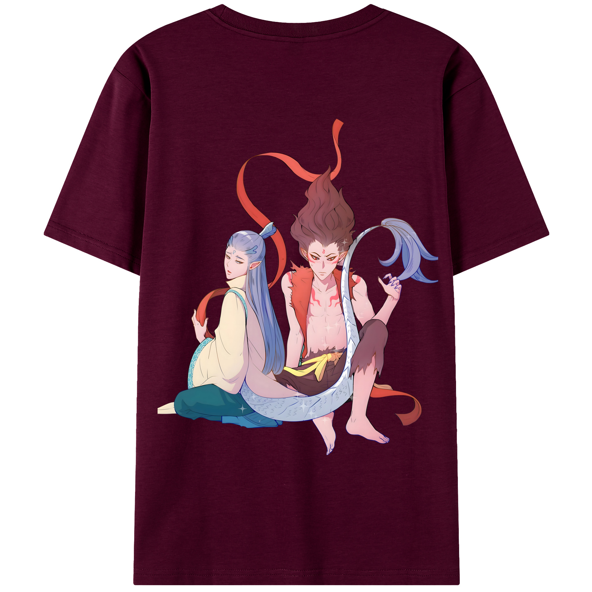 （画像用） Ne Zha 2 ナタ 魔童の大暴れ レディース半袖Tシャツ(バックプリント)